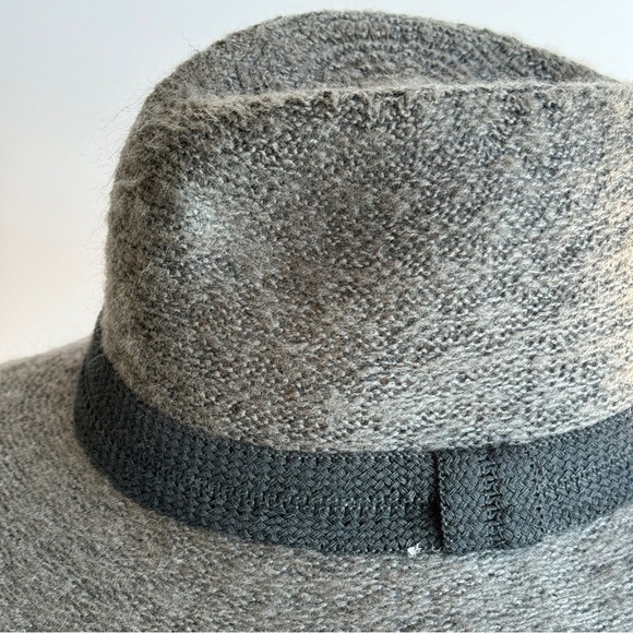 JUNE 21 Fedora Hat OS Charcoal Sweater Knit Pinched Crown Packable Casual - Picture 4 of 14